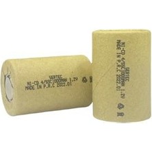 İlk El Grup 1.2V Nicd  4/5 Sc 1000 Mah Kağıt Şarjlı Pil 3c Başsız/flat Head (7272) (Rmzon-Soft-Ieg)