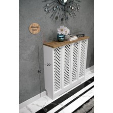 Bagax Perge Model,beyaz Üstü Çam Renk,iç Ölçü 76 cm Dış Ölçü 80 cm Petek Kaplama, Dresuar