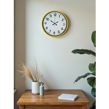 Durukar Zentime 36 cm Sarı Dekoratif Duvar Saati