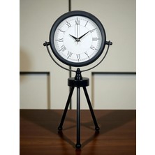 Durukar Zentime Siyah Zarif Üç Ayaklı Masa Saati