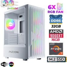 Xaser Astra X540 Ryzen 7 9700X 32GB Ddr5 Ram 1tb M.2 Nvme SSD 16GB RX9060 Xt Sıvı Soğutmalı Oyuncu Tavsiye Sistem