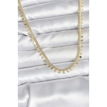 Skygo Pirinç Gold Renk Sıralı Yıldız Kadın Kolye - TJ-BKO10724