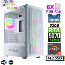 Xaser Astra X530 Ryzen 7 9700X 32GB Ddr5 Ram 1tb M.2 Nvme SSD 12GB RTX5070 Sıvı Soğutmalı Oyuncu Tavsiye Sistem