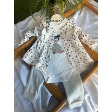 bebexy Çiçek Ceketli Kız  Alt Üst Takım 3 Parça