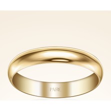 Pare Pırlanta Klasik Kalın Bombeli 4 mm Erkek Alyans