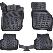 MDAK Skoda Octavia 4 (Nx) 2020 ve Sonrası ile Uyumlu 4d Havuzlu Paspas Siyah