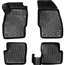 MDAK Opel Corsa E (X15) 2015-2019 Arası ile Uyumlu 4d Havuzlu Paspas Siyah