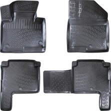 MDAK Hyundai Santa Fe 3 (Dm) 2013-2018 Arası ile Uyumlu 4d Havuzlu Paspas Siyah