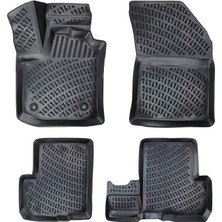 MDAK Dacia Lodgy (J92) 2012-2022 ve Sonrası ile Uyumlu 4d Havuzlu Paspas Siyah