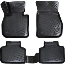 MDAK Bmw 2 Serisi (F45) Active Tourer 2014-2021 Arası ile Uyumlu 4d Havuzlu Paspas Siyah