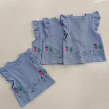 Tongs Baby Mutlu Doğa Mavi Kız Yelek 9-12 Ay