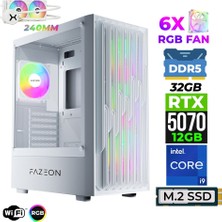 Xaser Astra X850 I9 14900KF 32GB Ddr5 Ram 1tb M.2 Nvme SSD 12GB RTX5070 Sıvı Soğutmalı Oyuncu Tavsiye Sistem