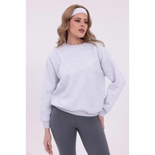 Yakamor Kadın Şardonlu Oversıze Sıfır Yaka Sweat