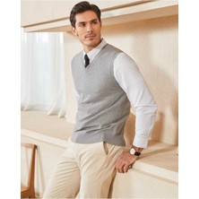 Youknitwear You Shaun %100 Pamuk V Yka Erkek Triko Süveter