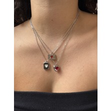 M Miel Kadın 3lü Mektup Kalp Kombin Set Kolye