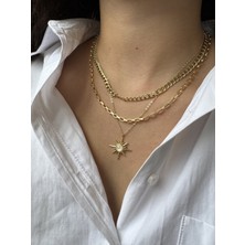 M Miel Kadın Yıldız 3lü Set Kolye