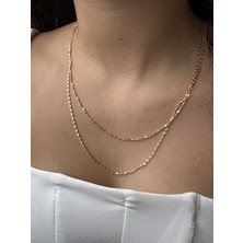 M Miel Kadın Zincir Kombin Kolye 2li