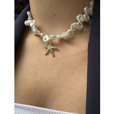 M Miel Kadın Deniz Yıldız Detay İnci Kolye