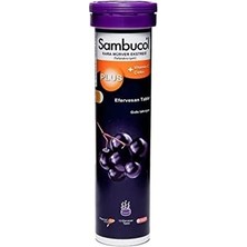 Sambucol Plus Kara Mürver Ekstresi C Vitamini + Çinko Efervesan Gıda Takviyesi (1 x 15 Tablet)