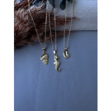 M Miel Deniz Kabuğu Deniz Atı 3lü Set Kolye