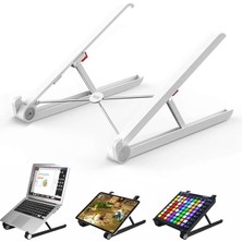 Bix X1 Laptop Sehpası, Katlanabilir, Tablet Sehpası, Alüminyum Alaşım, Online Sınıf Çalışması, Duruşu Iyileştirme, Isı Dağılımı, iPad ve 10-15,6 Inç Olan Tüm Cihazlar ile Uyumlu. Beyaz