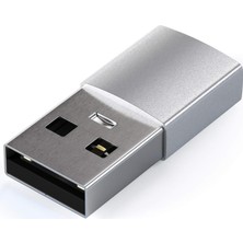 Usb-C To USB 3.0 | Type-C Dişi - USB 3.0 Erkek Dönüştürücü | Yüksek Hızlı ve Şarj | Tak-Çalıştır | Telefon, Tablet, Laptop Uyumlu Gümüş