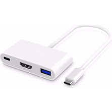 Hb-05 4K Hdmi Type C USB Çok Fonksiyonlu Metal A Kalite Kalın Kablolu Hub (Hdmı USB Type C Hd 4K Hub Hb-05)