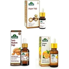 Arifoğlu Akdeniz Aromaterapi Seti: Argan Yağı 10 Ml+ Tatlı Badem Yağı 50 Ml+ Limon Yağı 20 ml