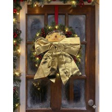 Dodomar 30 cm – Yılbaşı Fiyonk Saten Parlak Gold Ağaç Dekoru Dekoratif Fiyonk