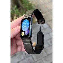 Nezih Case Huawei Watch Fit 2 Uyumlu Deri Tasarım Ayarlanabilir Bilek Tasarımlı Kordon