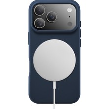 Buff iPhone 17 Pro Max Magsafe Rubber Fit Silikon Kılıf Dark Blue