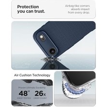 Air Ince Kılıf Air Hava Kanalı Teknolojisi™ Askeri Sınıf Koruma Navy Blue Dokulu Yüzey Kapak - ACS09923