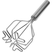 Paslanmaz Çelik Yıldız Tabanlı Patates Ezici - 25,7 cm Ergonomik Püre Ezici | Spiral Püre Aleti | Patates Presi