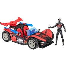 Spider-Man Venomversus Epic World Of Action Miles Morales Remix Blast Racer Figür ve Oyuncak Araba, Süper Kahraman Oyuncakları, 4 Yaş ve Üzeri Çocuklar