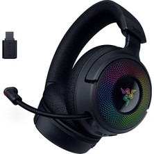 Kraken V4 - Kablosuz Oyun Kulaklığı (3 Modlu Bağlantı, Triforce 40MM Sürücüler, 9 Bölgeli Rgb Kulaklık Aydınlatması, Mix & Volume Ayarları, Thx Spatial ) Siyah