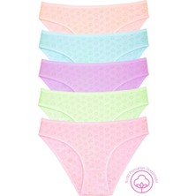 New Lilla 1501 Kalpli %100 Pamuklu 5'li Kadın Bikini Külot Paketi