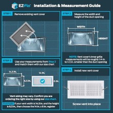 14 x 6 Inç (Boşluk Açılışı) Duvar Veya Tavan Için Beyaz Havalandırma Kapağı, Iki Yönlü Havalandırma Kaydı, Katı Çelik Hvac Kapak, 61613