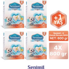 Senimil Senımıl 4 Çocuk Devam Sütü 800 gr (+1 Yaş) 4 Lü Avantaj Paketi