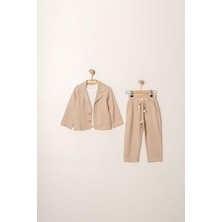 MİNİM Çocuk Takım Erkek Keten Ceketli Takım