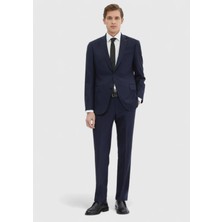 Ramsey Lacivert Düz Regular Fit Yün Karışımlı Takım Elbise