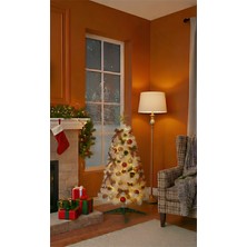 Dodomar 90 cm – Yılbaşı Çam Ağacı 90 Dal Beyaz Plastik Ayaklı Yoğun Dallı Dekoratif Ağaç