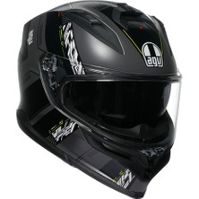 Agv K7 Kyber Matt Grey Yellow Fluo Kapalı Kask