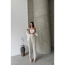 Moda Loris Tasarım Pantolon - Bej