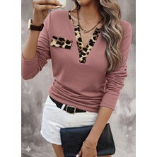 Moda Loris Kadın Uzun Kollu V Yakalı Kaşkorse Bluz