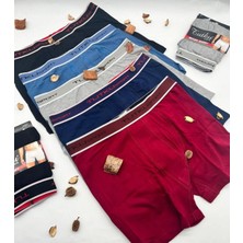 Moya Butik Tutku Likralı Elastan Spor %100 Pamuklu Erkek Boxer 6” Lı Paket Karışık Renk Seçenekleriyle