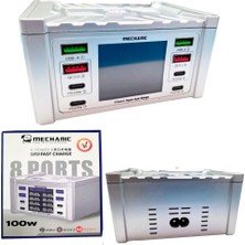 OEM Mechanic V-Power 8 Hızlı Şarj 3.0A 100W Çoklu 8 Portlu Şarj Cihazı Istasyonu