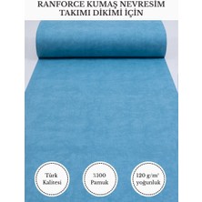 Fabricstown Ranforce Kumaş Nevresim Dikimi Için – %100 Pamuk, 240 cm × 100 Cm, Düz Boyalı Mermer Efektli