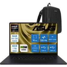 Asus Proart P16 WH7606WX Amd Ryzen Aı 9 Hx 370 64GB Ddr5 1tb SSD Freedos RTX5090 24GB Gddr7 16 Inç Dokunmatik 4K(3840 x 2400) OLED 0.2ms 120Hz 1600NITS WSE039WF02 + Zetta Çanta