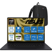 Asus Proart P16 WH7606WX Amd Ryzen Aı 9 Hx 370 64GB Ddr5 1tb SSD Windows 11 Home RTX5090 24GB Gddr7 16 Inç Dokunmatik 4K(3840 x 2400) OLED 0.2ms 120Hz 1600NITS WSE039WH02 + Zetta Çanta