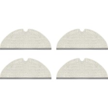 robotyedek Roborock S5 Max Uyumlu Yüksek Kaliteli 4 Adet Mop-Tam Yüzey Mikrofiber ve Kalın